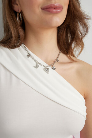 Halskette mit natürlichem Liebesanhänger – Silber h5 Bild3